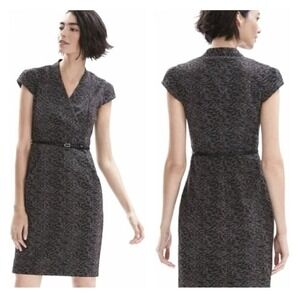 M.M. LaFleur Felisa 2.0 Sheath Dress Size 8 Dash Jacquard Pockets Business